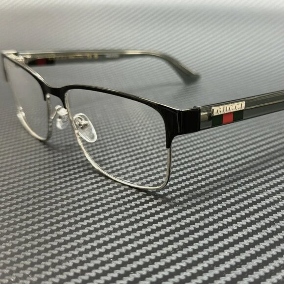 NEW Gucci Silver Men's Large Eyeglasses - Picture 1 of 5